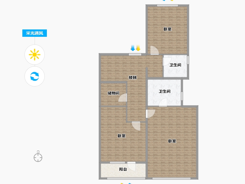 山东省-济南市-中海云麓公馆-192.01-户型库-采光通风