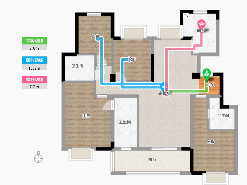 江西省-吉安市-吉安蓝光雍锦半岛-108.80-户型库-动静线