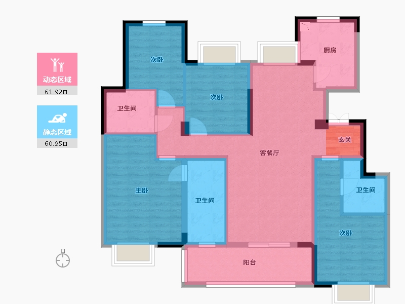 江西省-吉安市-吉安蓝光雍锦半岛-108.80-户型库-动静分区