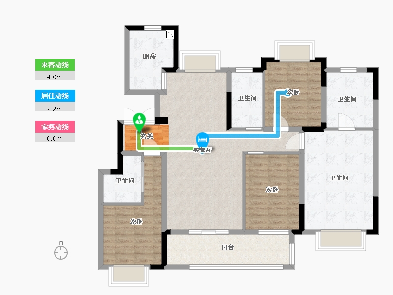 江西省-吉安市-吉安蓝光雍锦半岛-113.46-户型库-动静线