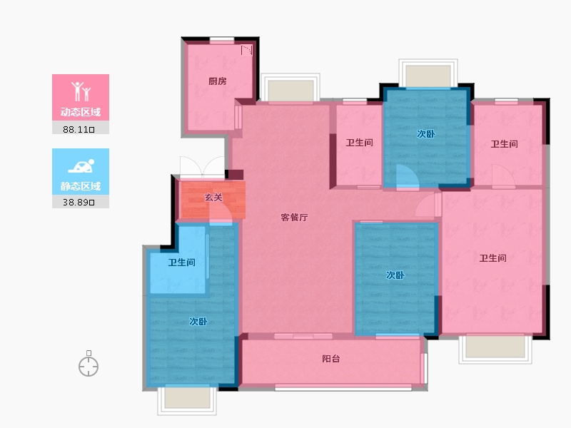 江西省-吉安市-吉安蓝光雍锦半岛-113.46-户型库-动静分区