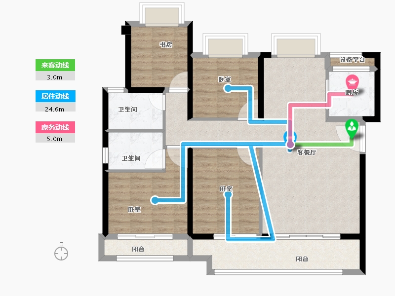 福建省-漳州市-碧桂园阳光城十里江湾-101.00-户型库-动静线