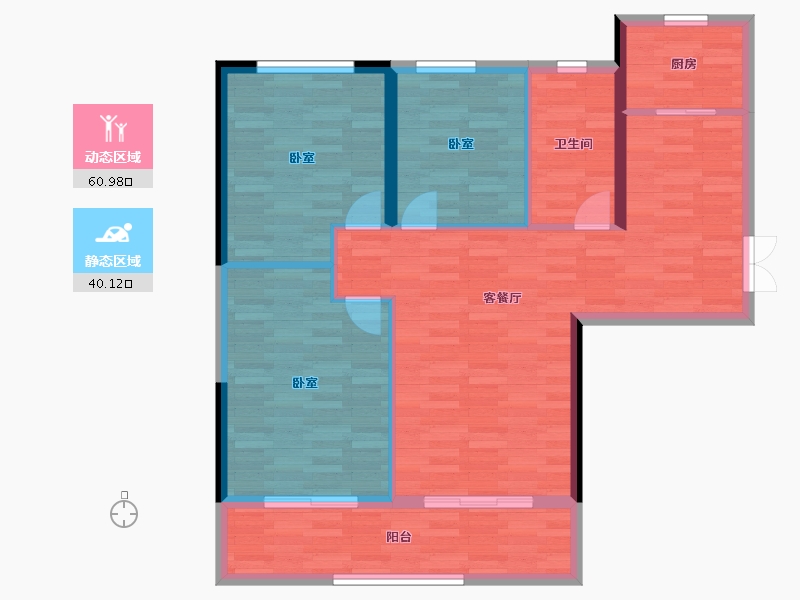 河南省-郑州市-大溪地-91.80-户型库-动静分区