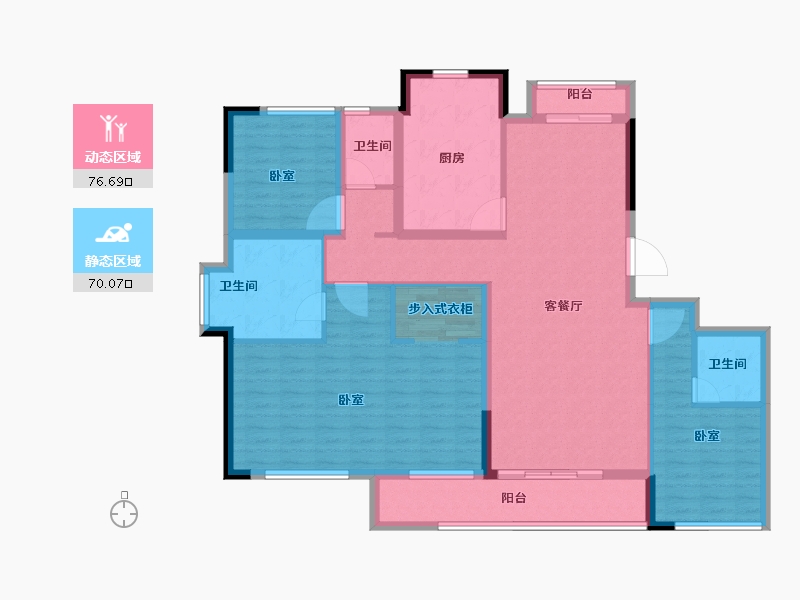 福建省-龙岩市-绿城·蘭园-132.00-户型库-动静分区