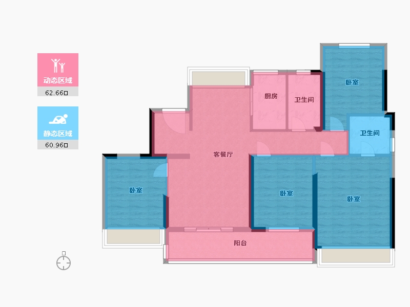 浙江省-温州市-中梁柏悦湾-111.00-户型库-动静分区