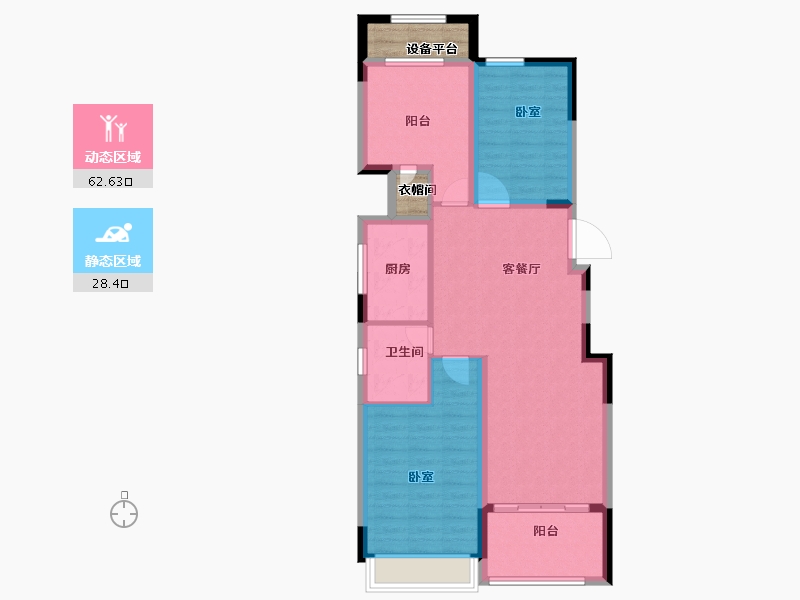 安徽省-合肥市-文一豪门金地-86.00-户型库-动静分区