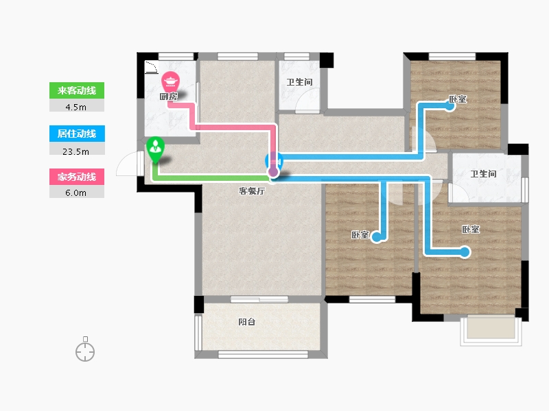 福建省-宁德市-屏南弘祥天玺-94.00-户型库-动静线