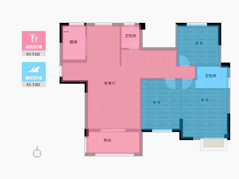 福建省-宁德市-屏南弘祥天玺-94.00-户型库-动静分区