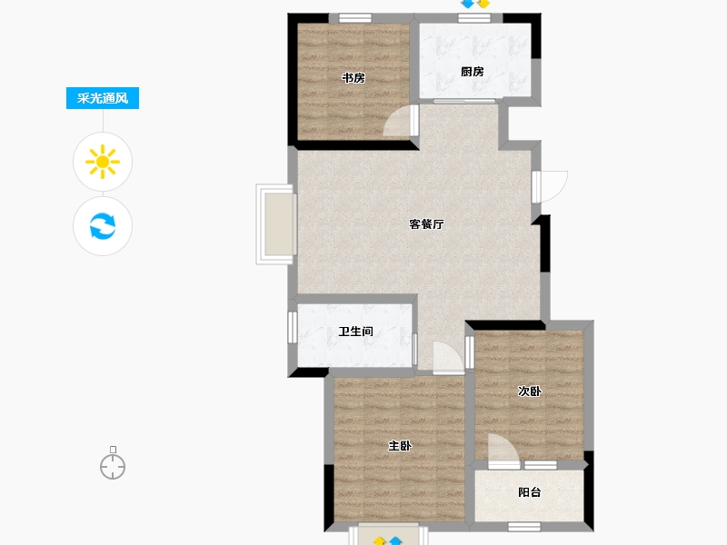 山东省-青岛市-青铁香溪地-80.00-户型库-采光通风