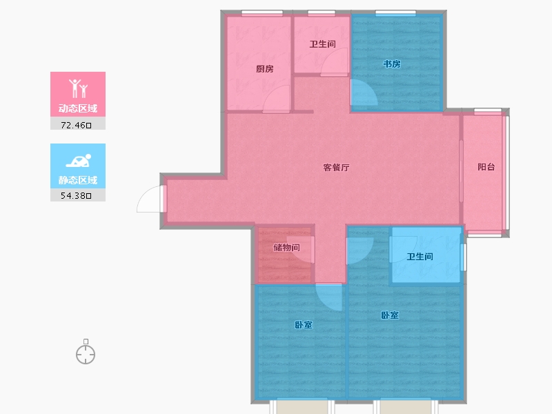 河南省-安阳市-国际御景城-116.78-户型库-动静分区