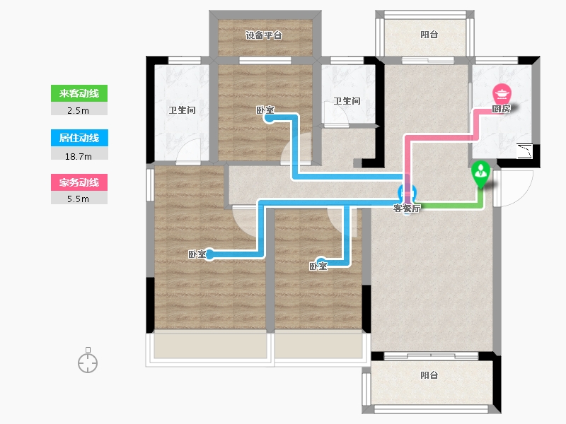 安徽省-合肥市-新华龙府-88.00-户型库-动静线