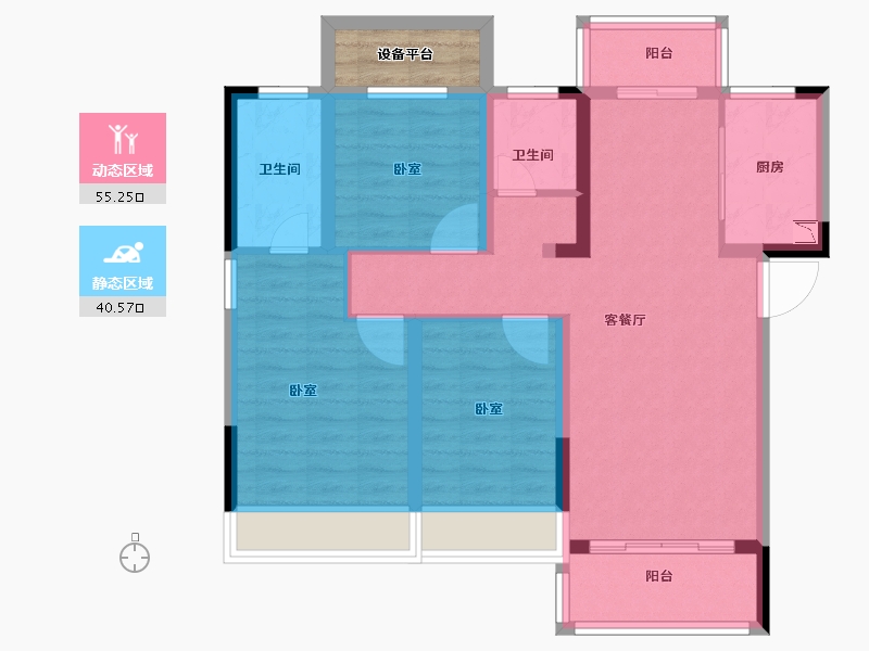 安徽省-合肥市-新华龙府-88.00-户型库-动静分区