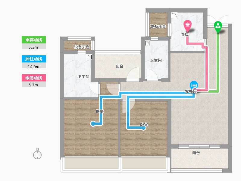 浙江省-绍兴市-勤业阳光龙庭-81.00-户型库-动静线