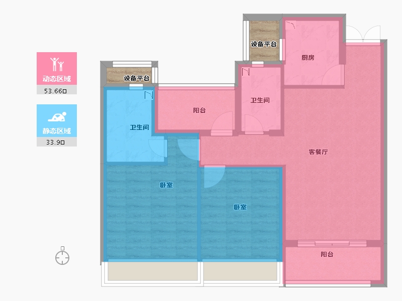 浙江省-绍兴市-勤业阳光龙庭-81.00-户型库-动静分区