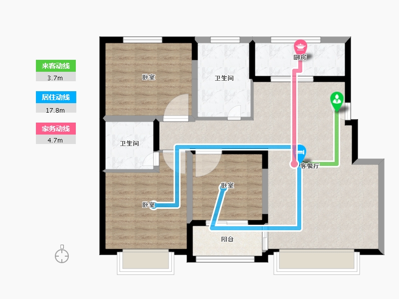 山东省-滨州市-宏福銘苑-92.27-户型库-动静线