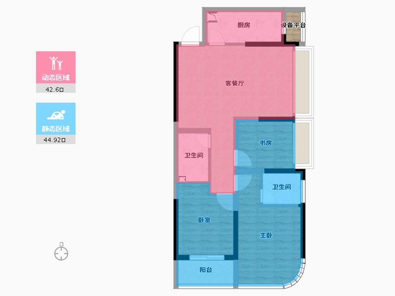 浙江省-衢州市-天元铭鼎-78.52-户型库-动静分区