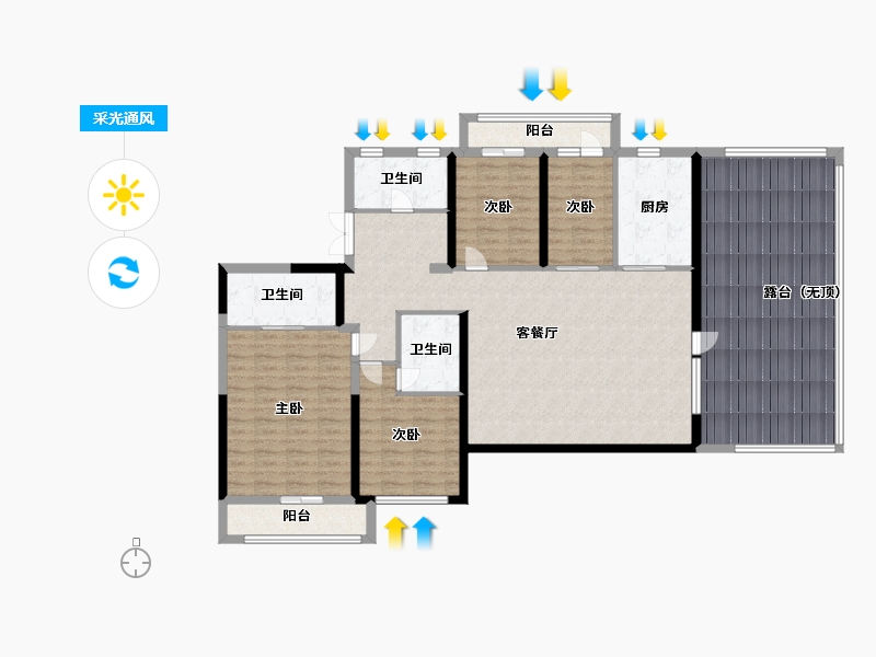 山东省-青岛市-信联天地-160.00-户型库-采光通风