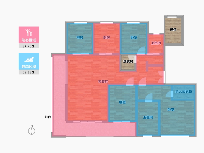 山东省-青岛市-灵山湾壹号-138.00-户型库-动静分区