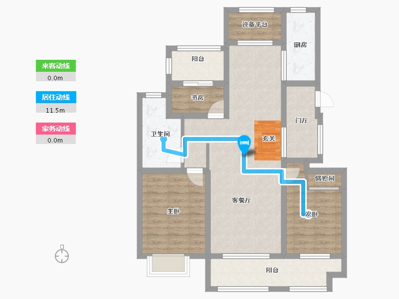 安徽省-滁州市-锦天相国府-87.01-户型库-动静线