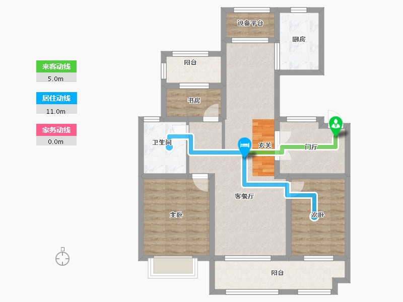 安徽省-滁州市-锦天相国府-87.01-户型库-动静线