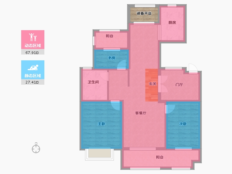 安徽省-滁州市-锦天相国府-87.01-户型库-动静分区