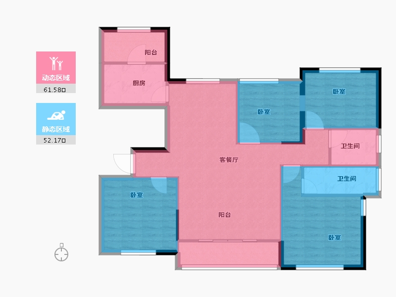 福建省-宁德市-中茵・外滩1号-103.00-户型库-动静分区