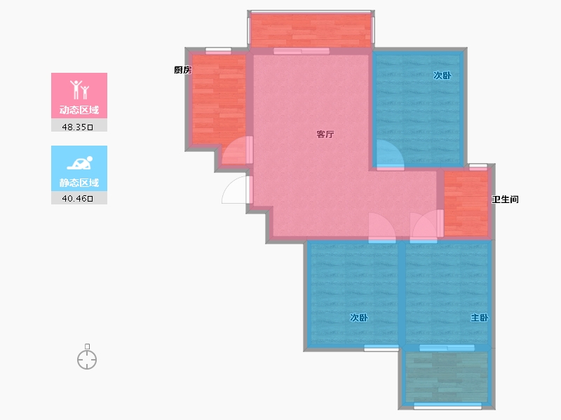 山东省-淄博市-尚美名苑-78.99-户型库-动静分区