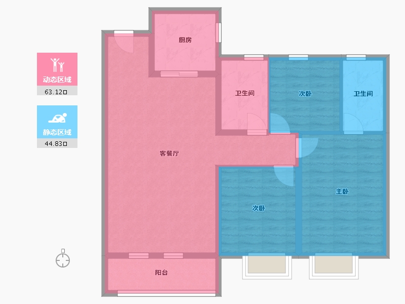 山东省-青岛市-铂悦灵犀湾-97.00-户型库-动静分区