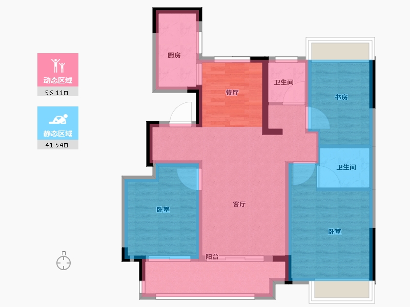 安徽省-宿州市-娇山府-87.00-户型库-动静分区