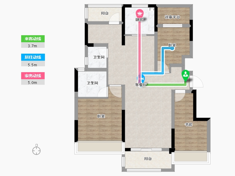 安徽省-合肥市-新华龙府-94.00-户型库-动静线