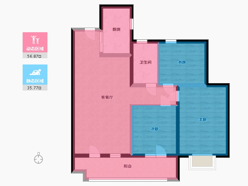 山东省-青岛市-青铁香溪地-82.00-户型库-动静分区