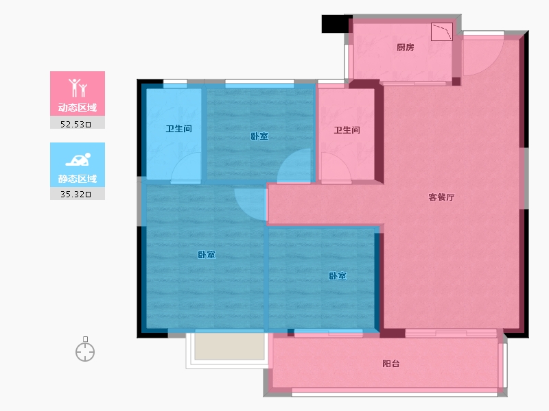 福建省-泉州市-石狮碧桂园-79.00-户型库-动静分区