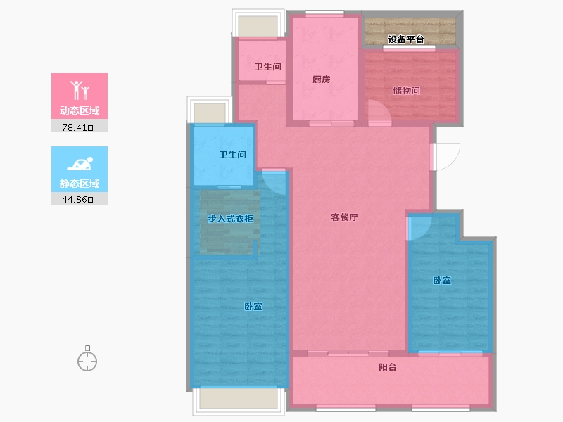 安徽省-合肥市-文一豪门金地-114.24-户型库-动静分区