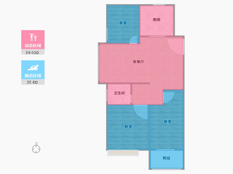 浙江省-嘉兴市-海樾风华-70.00-户型库-动静分区