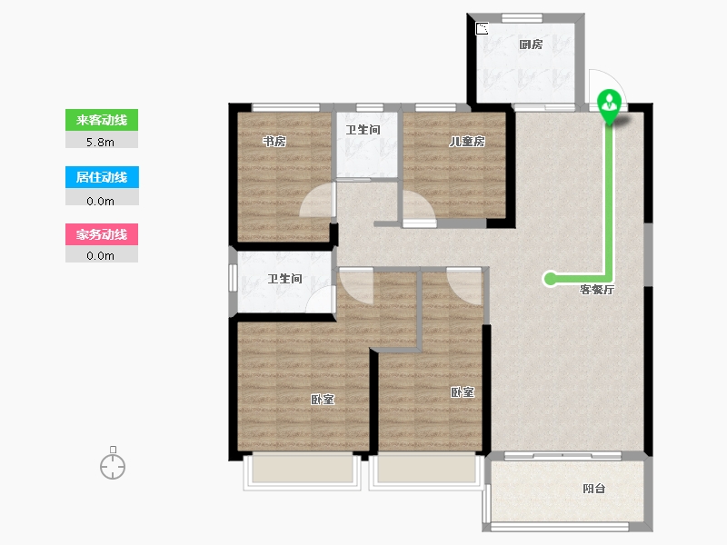 河南省-郑州市-碧桂园翡翠湾-114.00-户型库-动静线