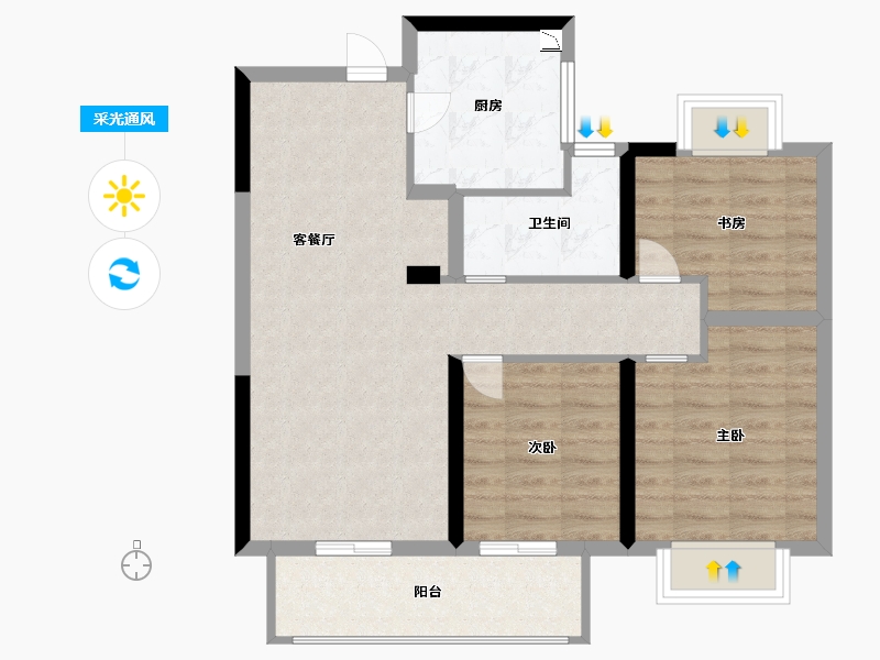 江西省-南昌市-保利锦悦-78.00-户型库-采光通风