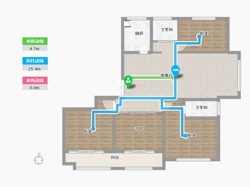 山东省-菏泽市-东翼国际-128.00-户型库-动静线