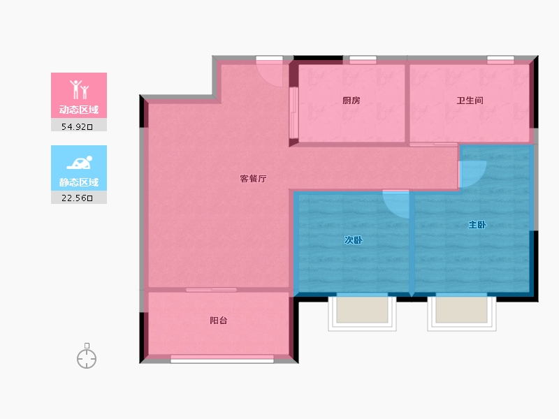 山东省-青岛市-中建锦绣城-70.17-户型库-动静分区