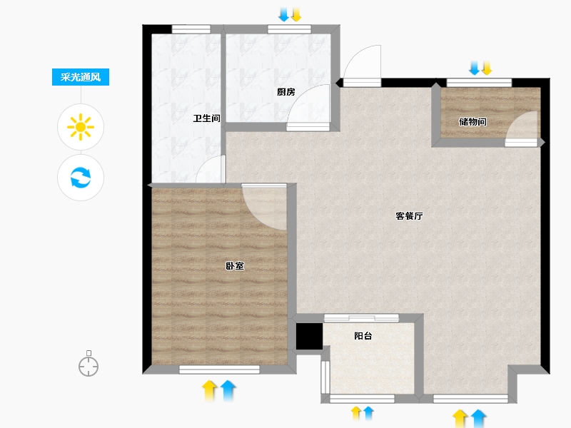 福建省-莆田市-天辉·悦府-91.98-户型库-采光通风