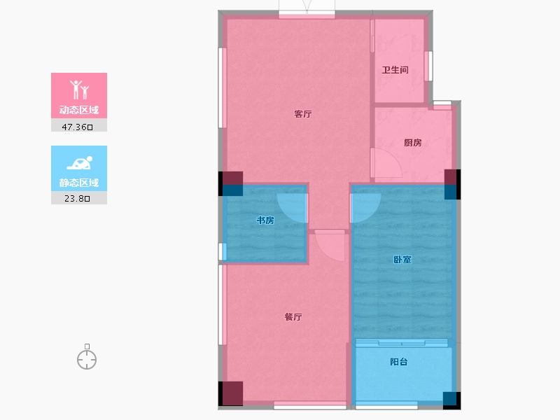 安徽省-合肥市-中翰名庭-64.20-户型库-动静分区