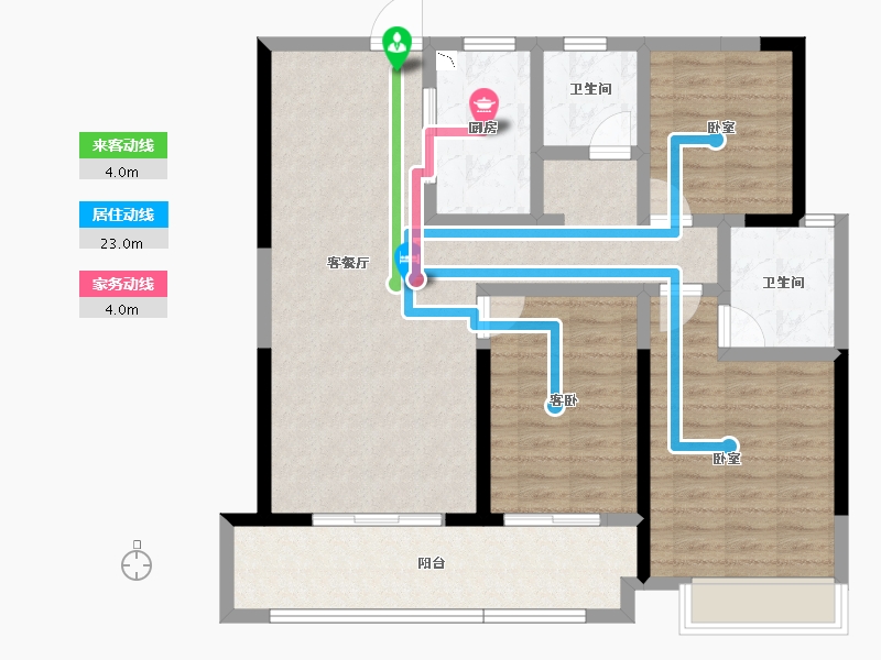 山东省-菏泽市-信友天润府-99.02-户型库-动静线