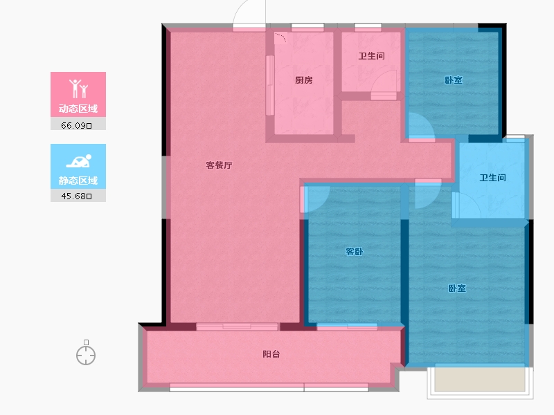 山东省-菏泽市-信友天润府-99.02-户型库-动静分区