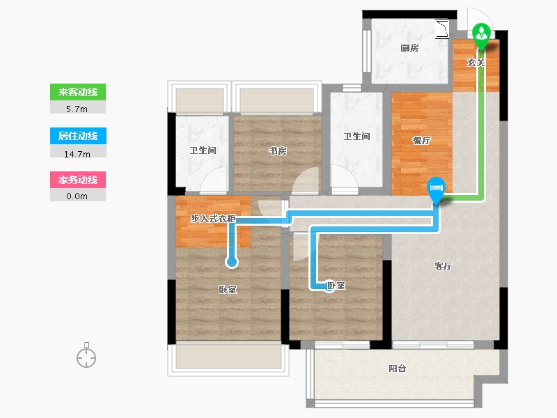 安徽省-宿州市-新华·御府-84.00-户型库-动静线