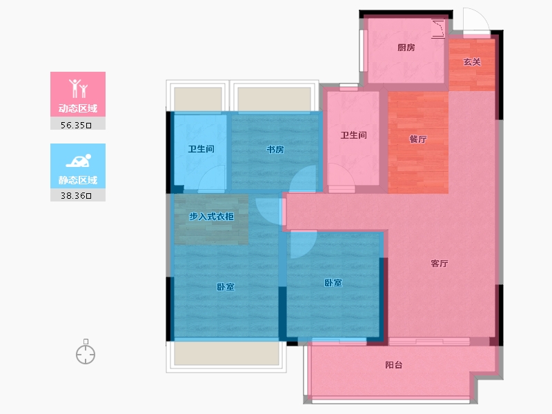 安徽省-宿州市-新华·御府-84.00-户型库-动静分区