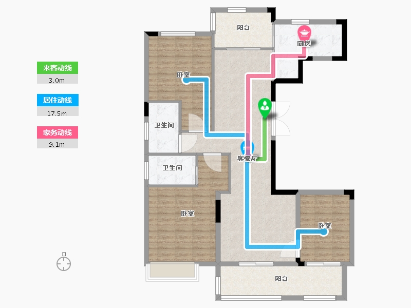 浙江省-宁波市-锦绣·金珑悦府-120.01-户型库-动静线