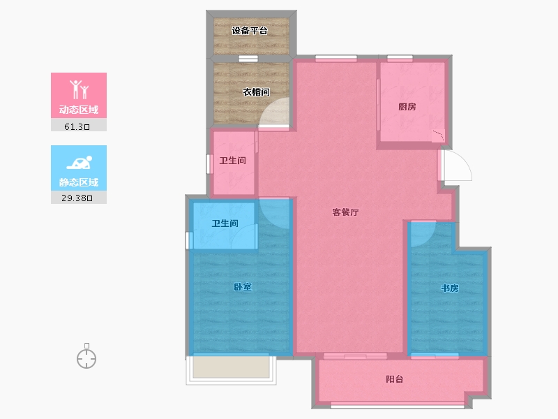 安徽省-合肥市-力高天悦府-90.00-户型库-动静分区