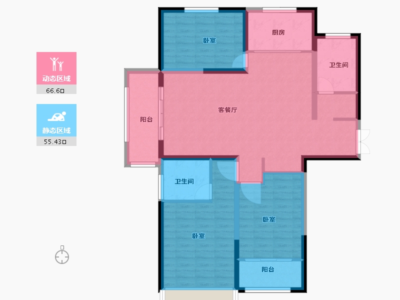 山东省-菏泽市-永泰和顺园-110.00-户型库-动静分区