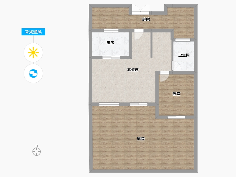 山东省-济南市-绿地雪莱小镇-94.00-户型库-采光通风