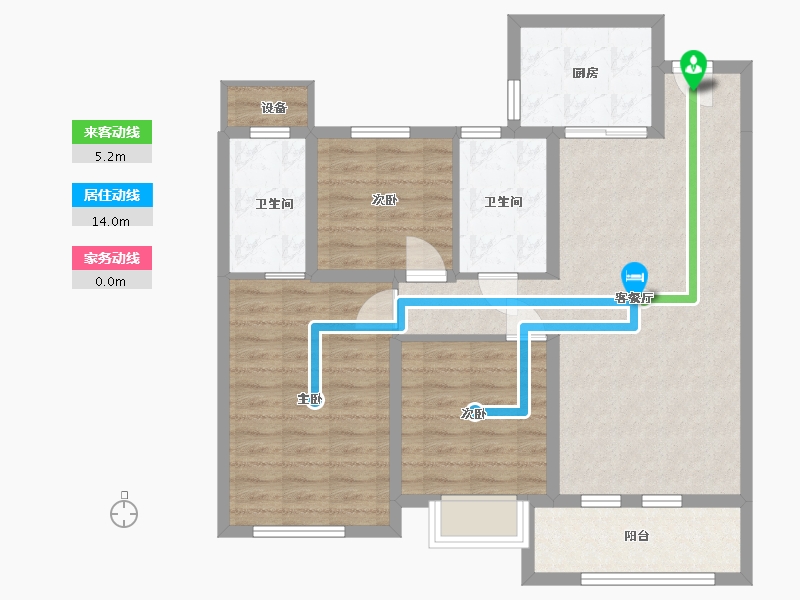 山东省-青岛市-保利天汇-89.00-户型库-动静线