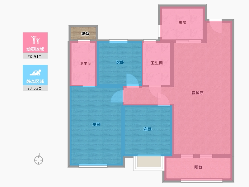 山东省-青岛市-保利天汇-89.00-户型库-动静分区